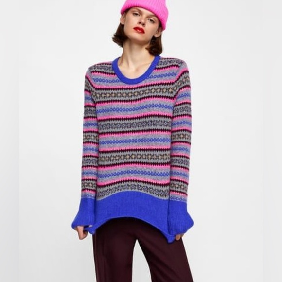Zara Sweaters - 💗 ZARA Swiss Alps Stripe Sweater